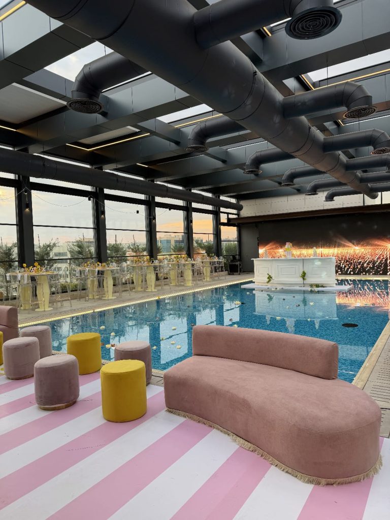 The Sky Terrace rooftop at Swisstouches Hotel Amman