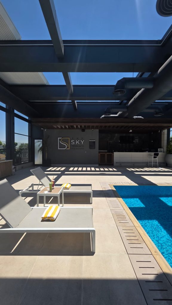 The Sky Terrace rooftop at Swisstouches Hotel Amman
