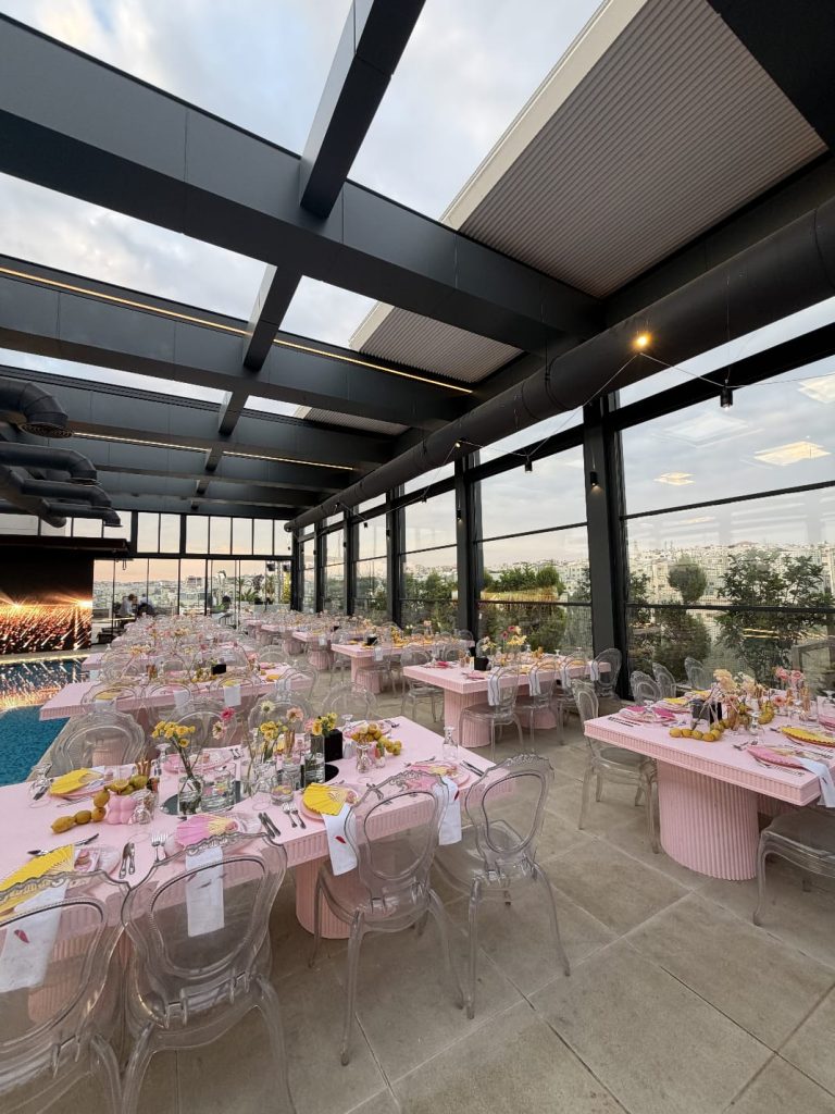 The Sky Terrace rooftop at Swisstouches Hotel Amman