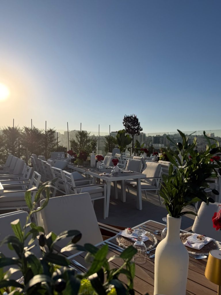 The Sky Terrace rooftop at Swisstouches Hotel Amman