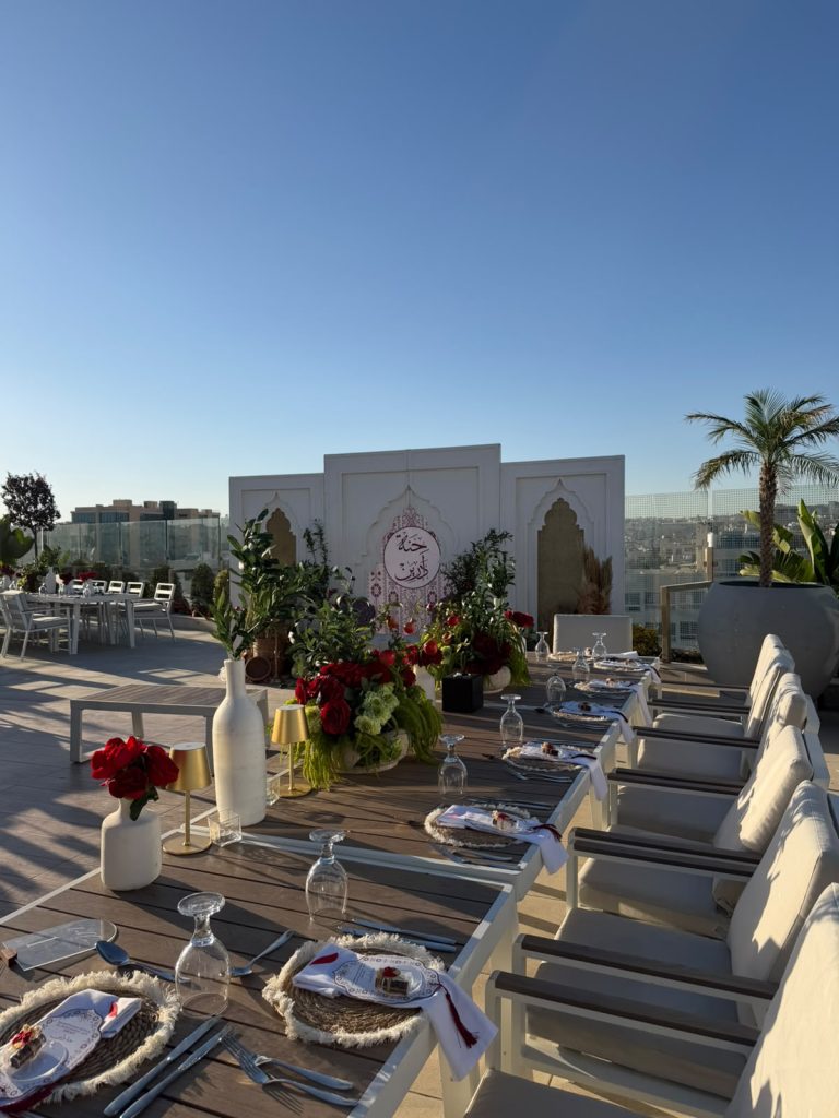 The Sky Terrace rooftop at Swisstouches Hotel Amman