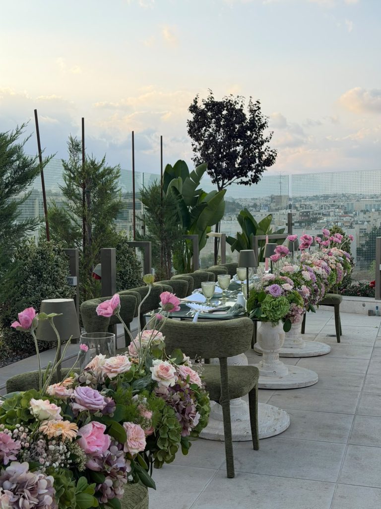 The Sky Terrace rooftop at Swisstouches Hotel Amman