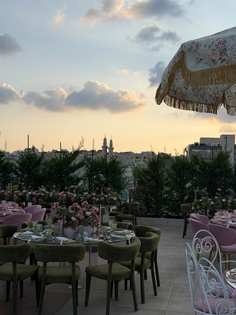 The Sky Terrace rooftop at Swisstouches Hotel Amman